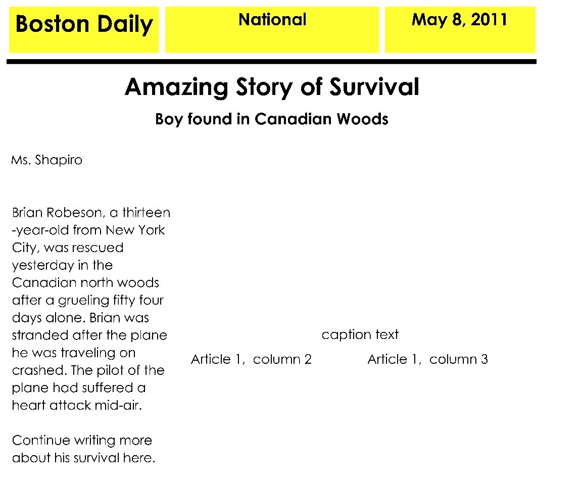 Bibliography Newspaper Article Format