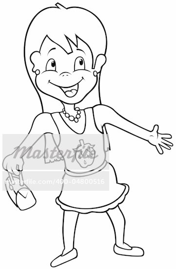 Children Clip Art Black And White