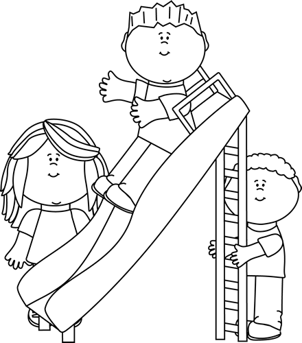 Children Clip Art Black And White