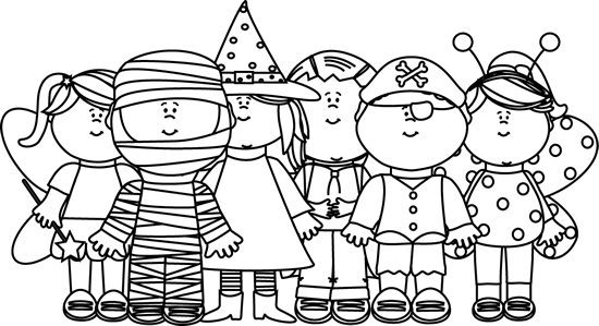 Children Clip Art Black And White