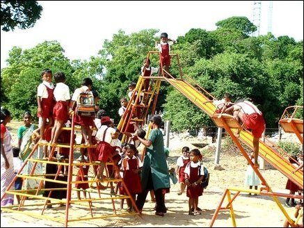 Children Playing At School