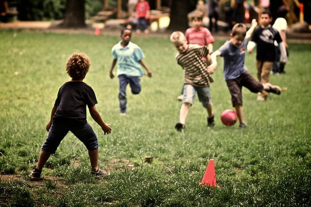 Children Playing Football