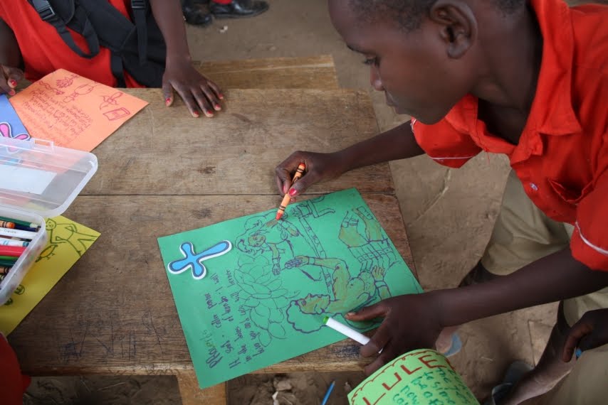 Children Playing Football Drawing