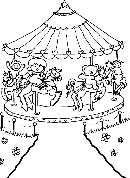 Children Playing In The Park Coloring Page