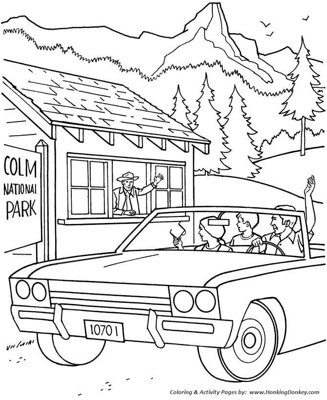 Children Playing In The Park Coloring Page