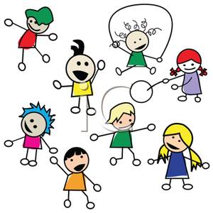 Children Playing Outside Clipart