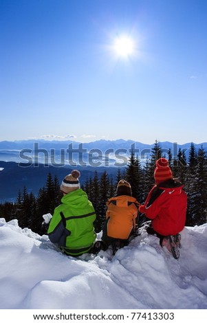 Children Playing Outside In The Snow