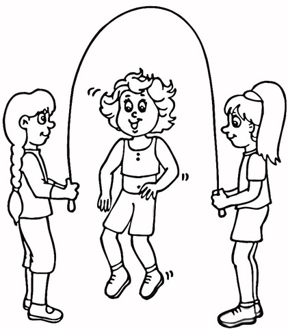 Children Playing Together Coloring Pages