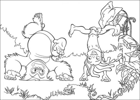 Children Playing Together Coloring Pages