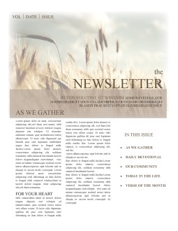 Church Newsletter Layout Ideas