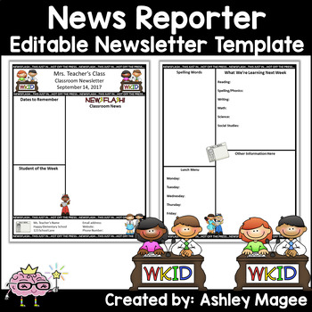 Classroom Newsletter Templates Free Download