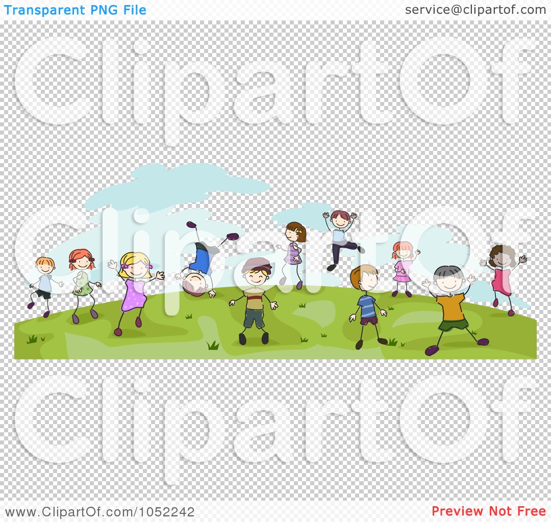 Clipart Children Playing Outside