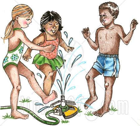 Clipart Children Playing Outside