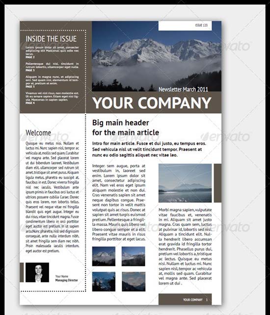 Company Newsletter Templates Free