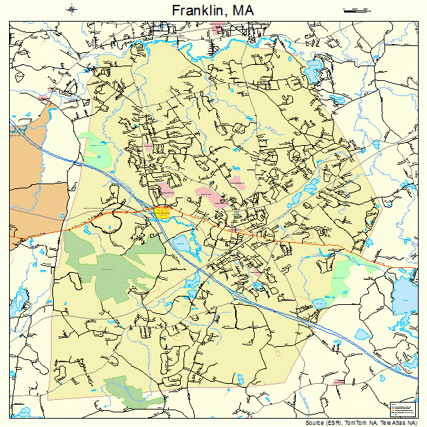 Franklin Massachusetts Map