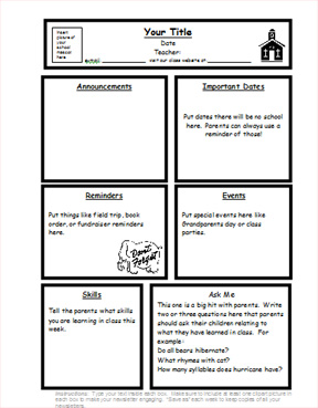 Free Newsletter Templates For Teachers