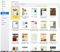 Free Newsletter Templates For Word 2007