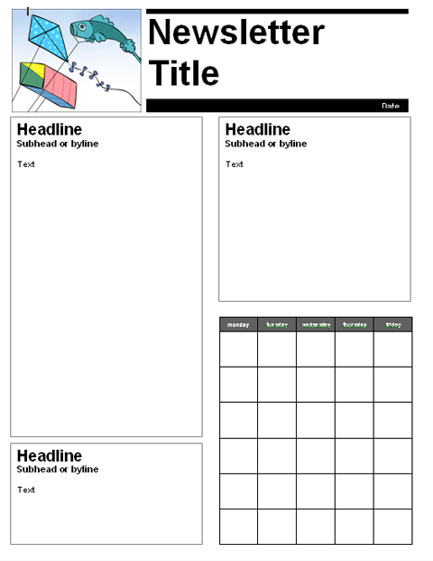 Free Newsletter Templates For Word For Teachers