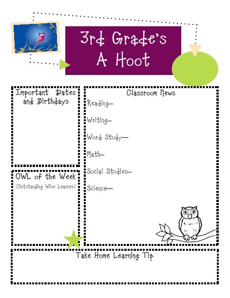 Free Printable Newsletter Templates For Teachers