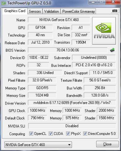 Gtx 460 Hawk Talon