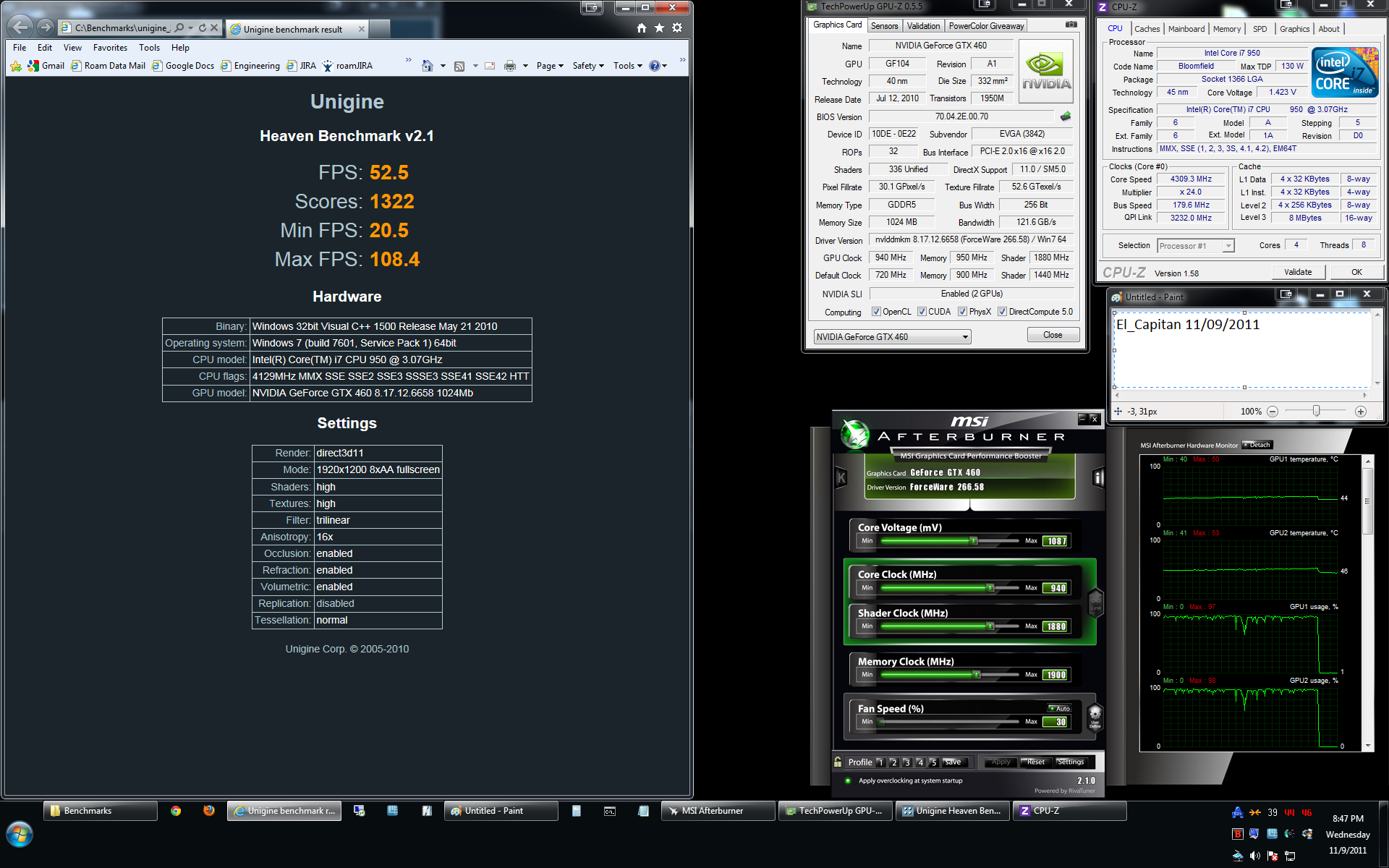 Gtx 460 Sli Benchmark 1gb