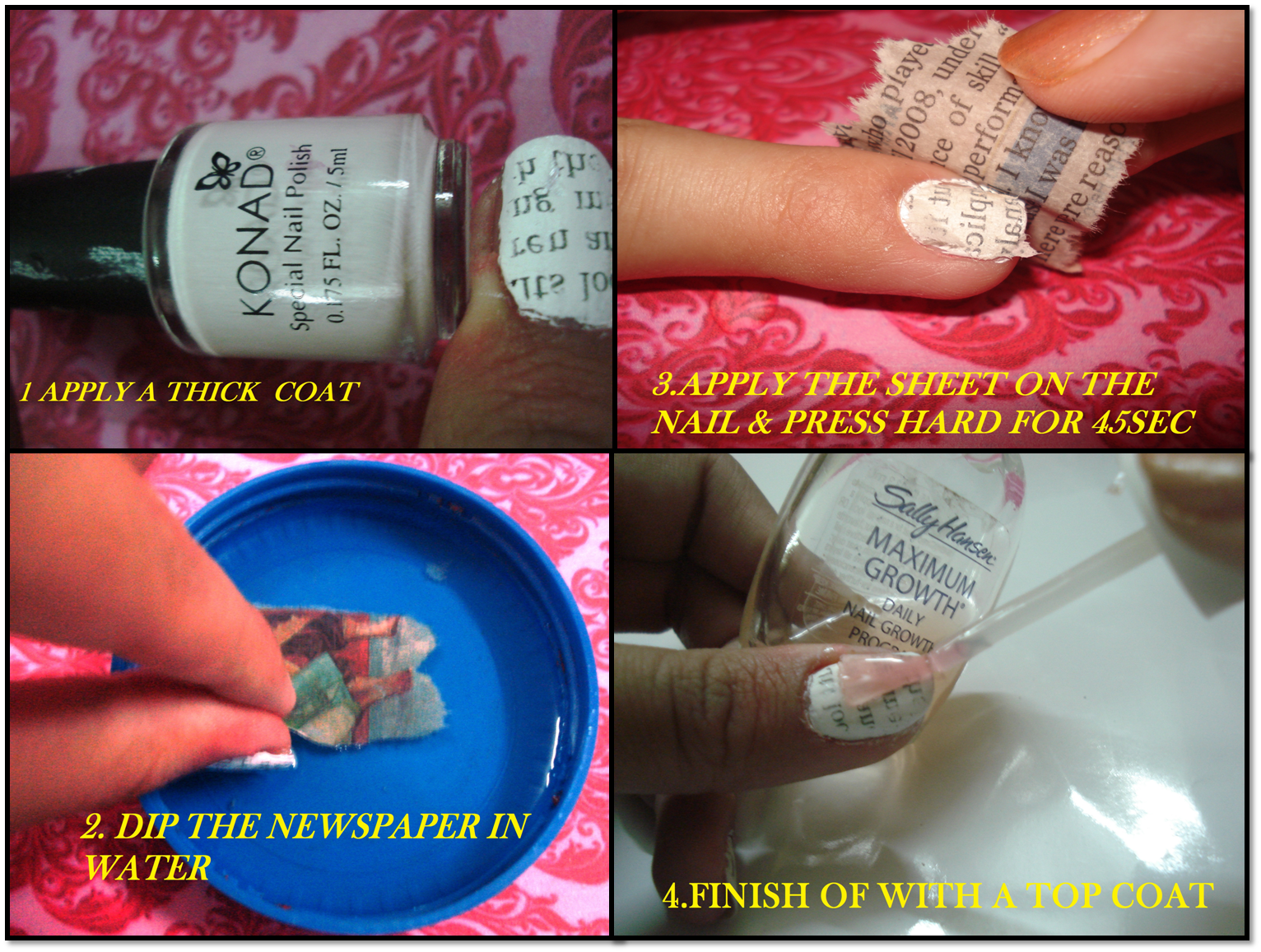 How To Do Newspaper Nails Using Water