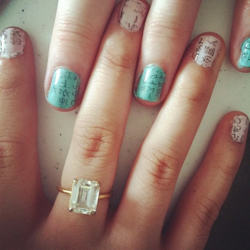 How To Do Newspaper Nails With Magazine