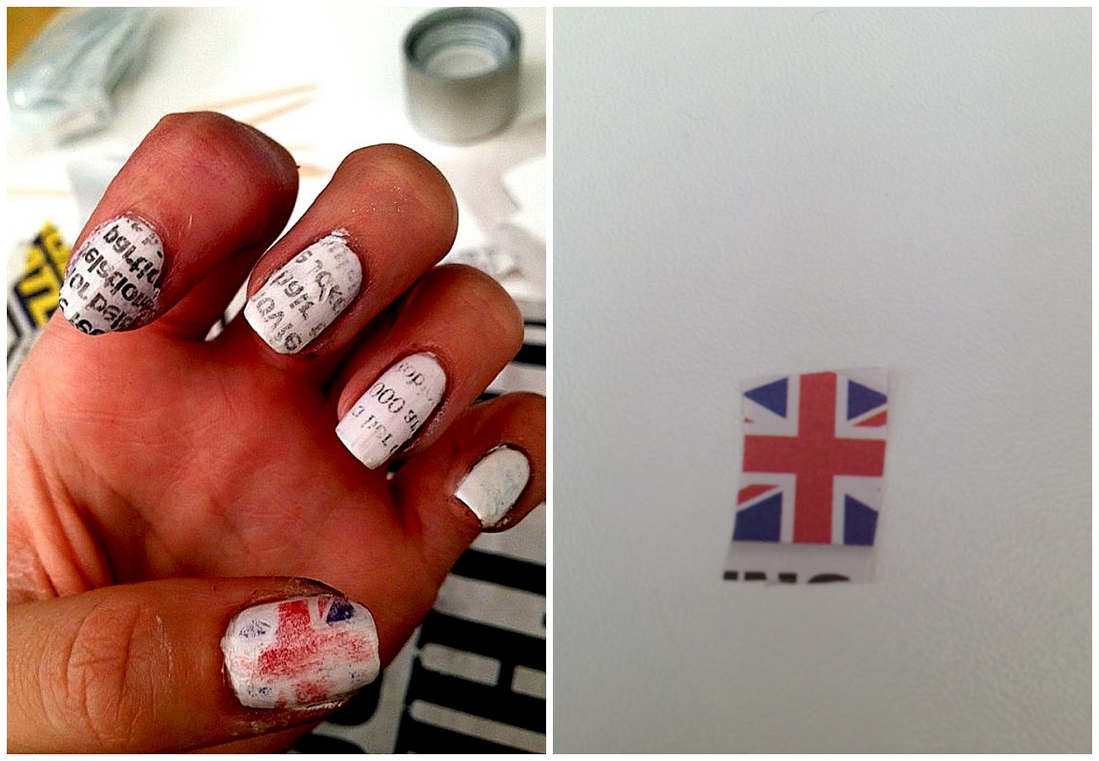 How To Do Newspaper Nails With Magazine