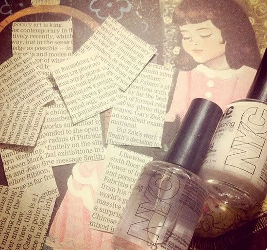 How To Do Newspaper Nails With Magazine