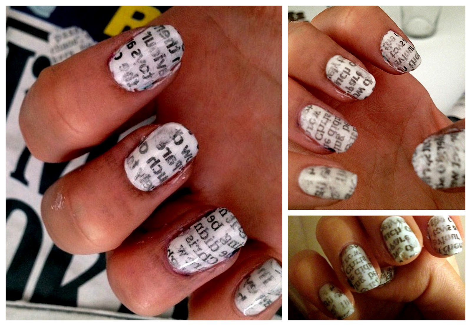 How To Do Newspaper Nails With Magazine