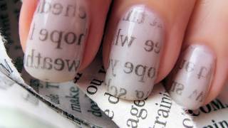 How To Do Newspaper Nails With Printer Paper