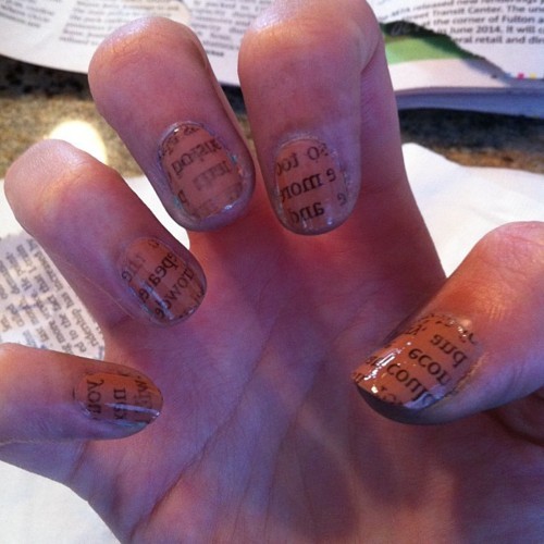 How To Do Newspaper Nails With Printer Paper