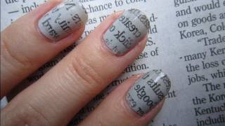 How To Do Newspaper Nails With Printer Paper