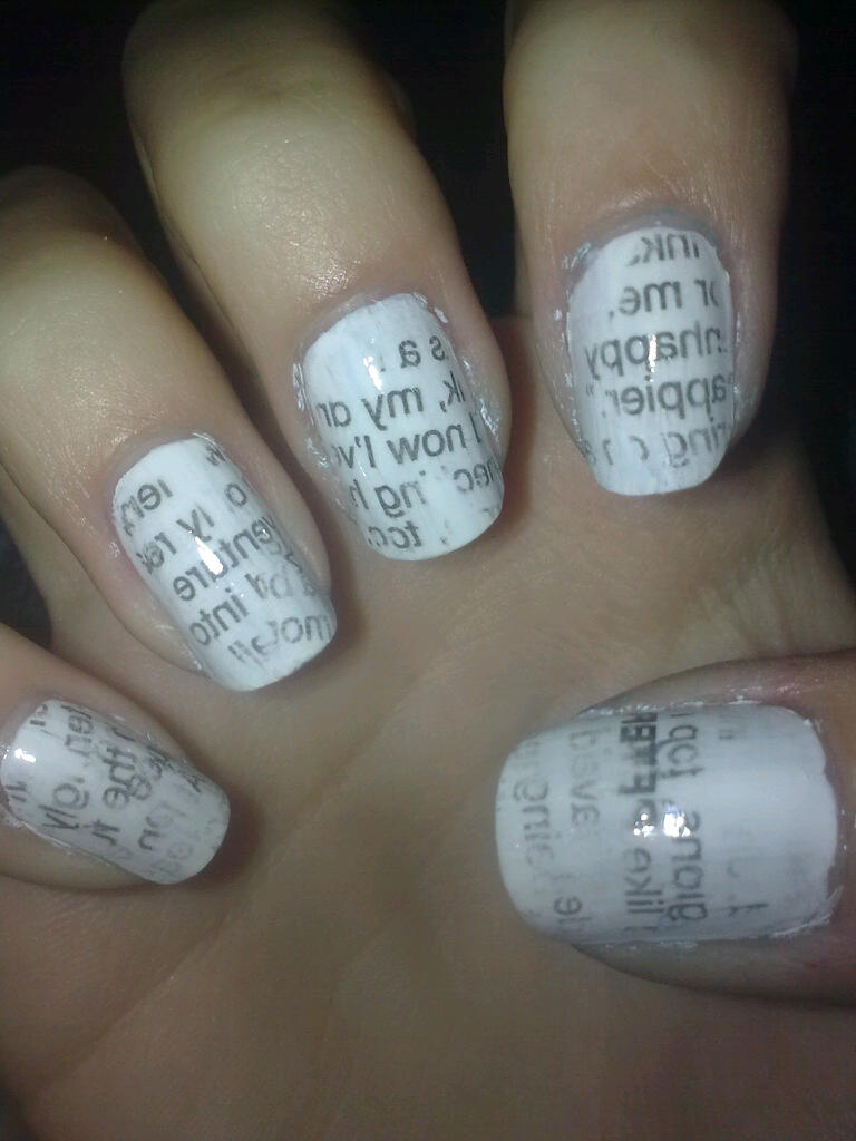 How To Make Newspaper Nails Without Rubbing Alcohol