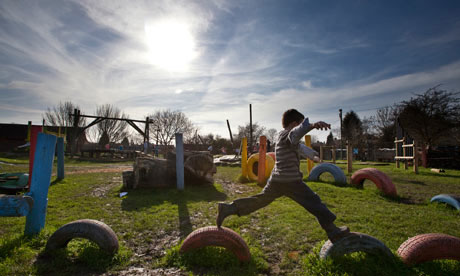 Indian Children Playing Outside