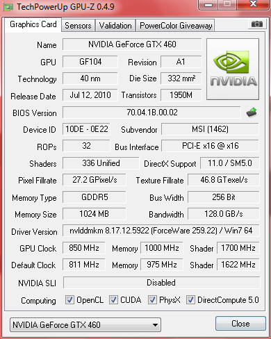 Msi Gtx 460 Hawk Talon