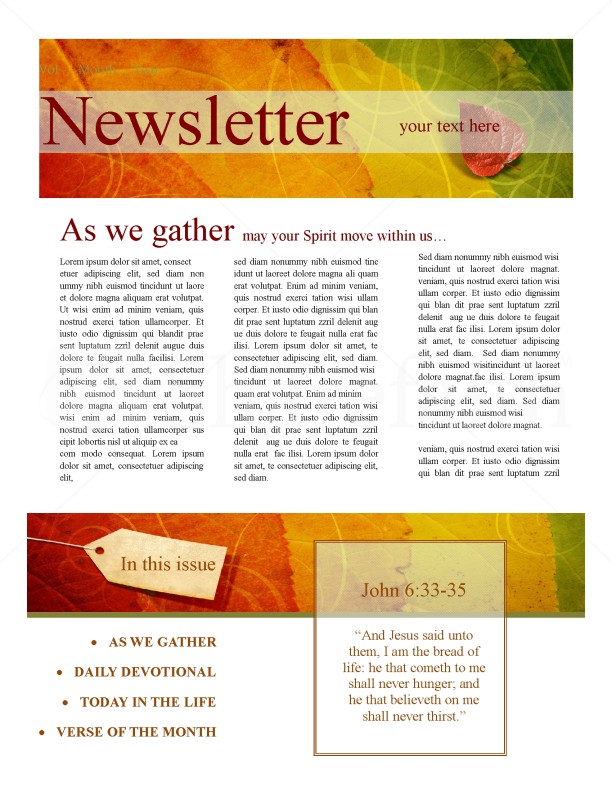 Newsletter Design Samples