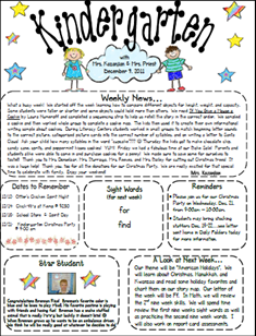 Newsletter Templates For Teachers To Parents