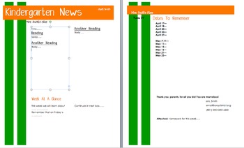 Newsletter Templates For Teachers To Parents