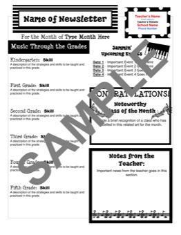 Newsletter Templates For Teachers To Parents