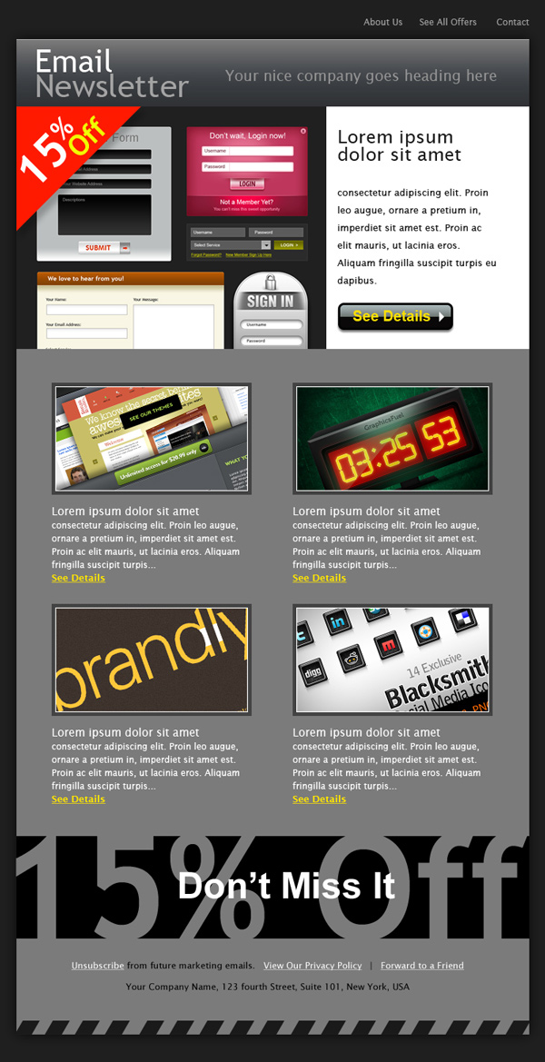 Newsletter Templates Psd Download