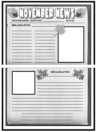 Newspaper Article Template For Students Printable