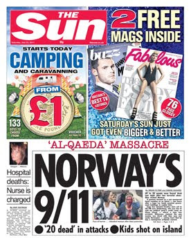 Newspaper Front Page The Sun