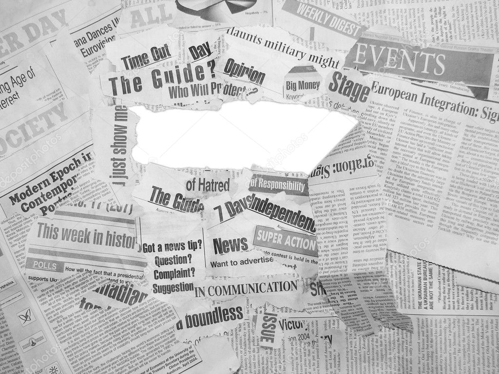 Newspaper Headlines Collage