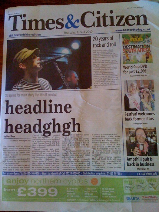 Newspaper Headlines Uk