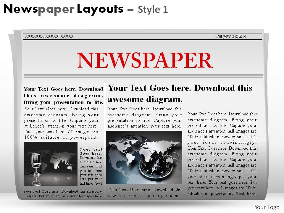 Newspaper Layout Template Free