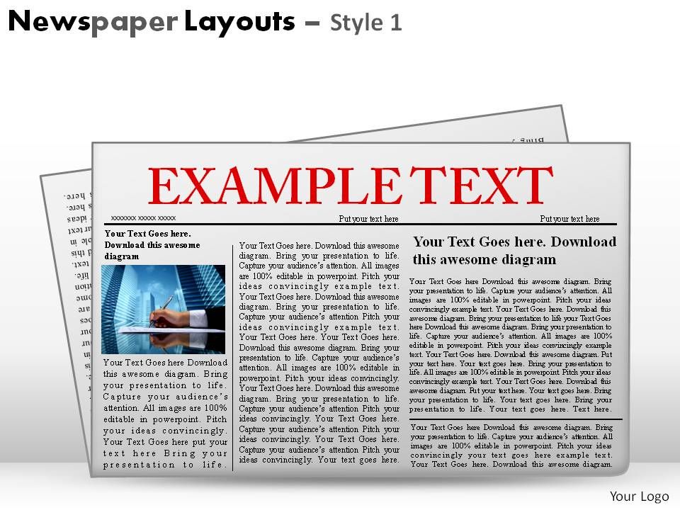 Newspaper Layout Template Free