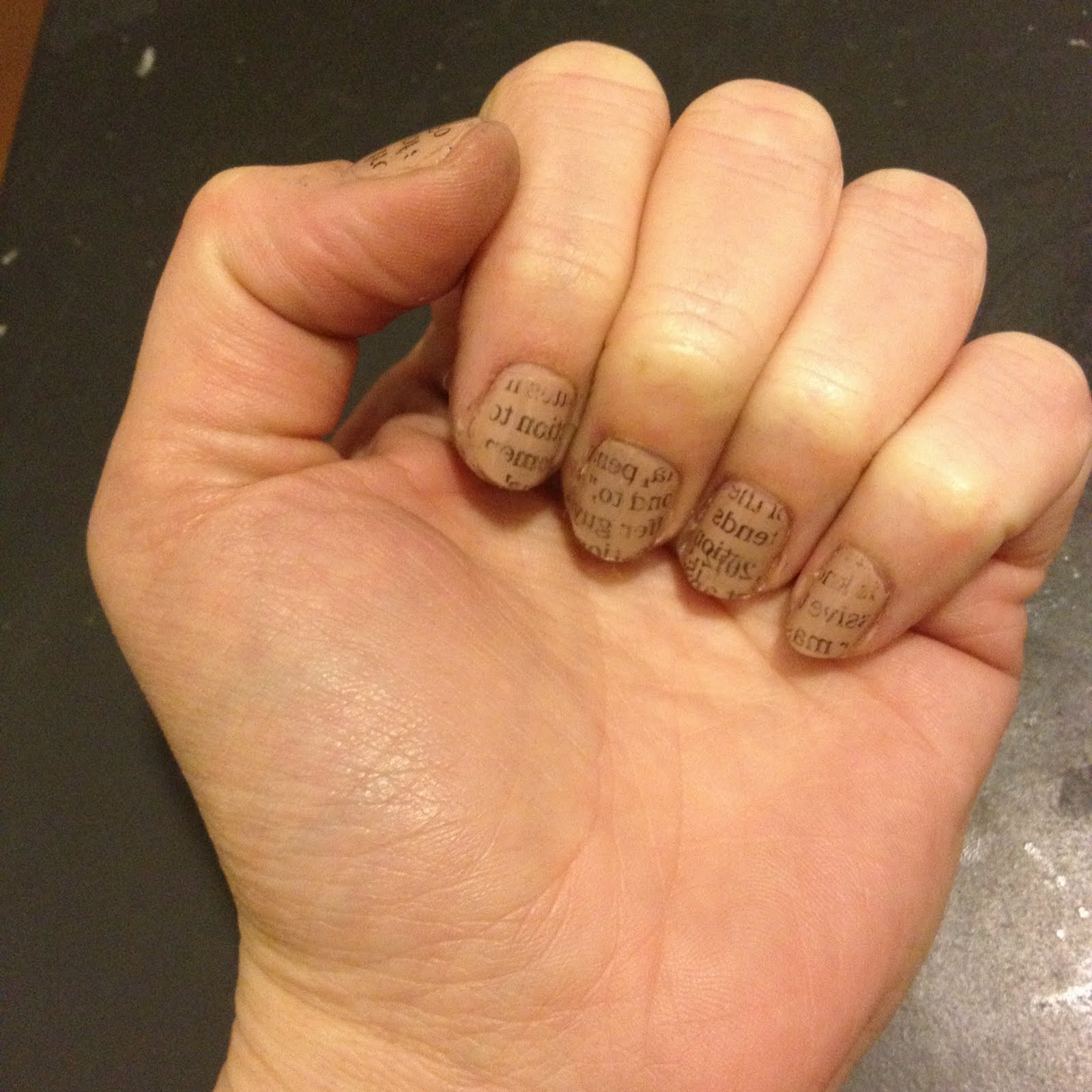 Newspaper Nails With Water