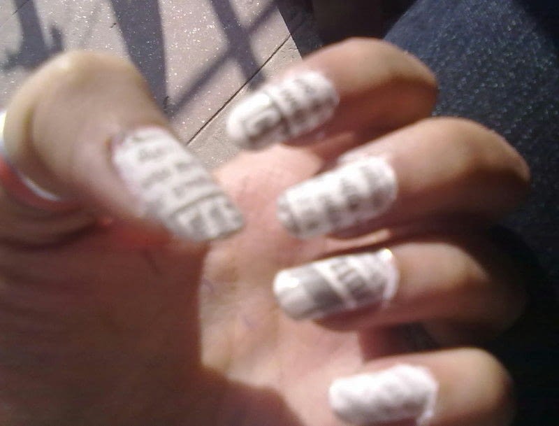 Newspaper Nails With Water