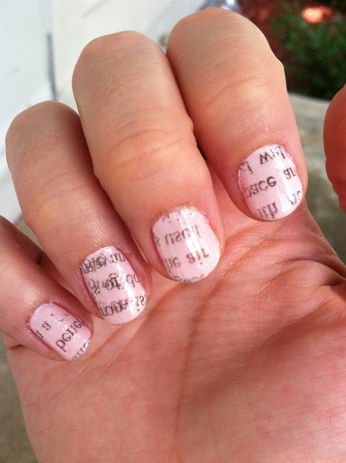 Newspaper Nails Without Rubbing Alcohol